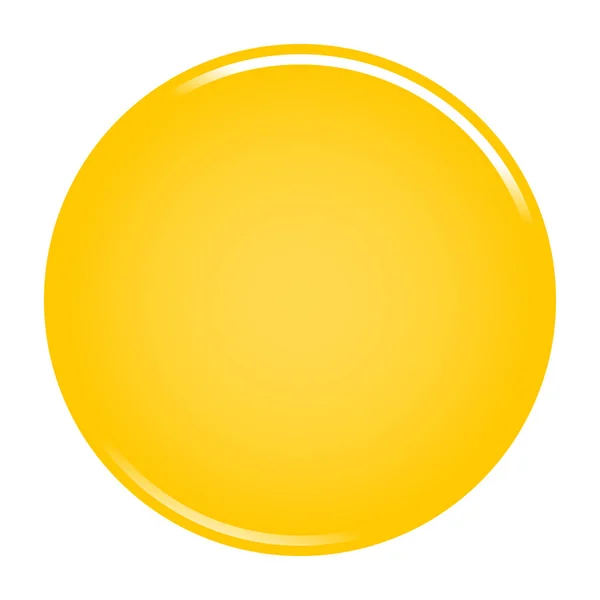 Bouton rond jaune icône internet vierge — Image vectorielle