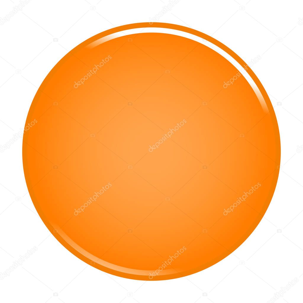 Orange circle button blank web internet icon