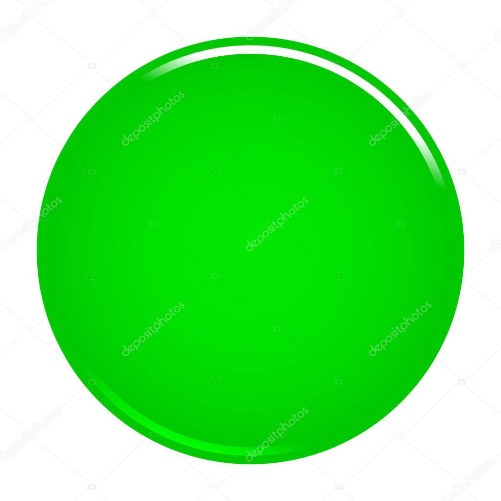 Green Circle Button Blank Web Internet Icon