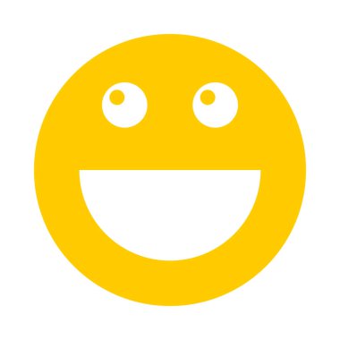 Mutlu gülümseyen yüzü düz stil