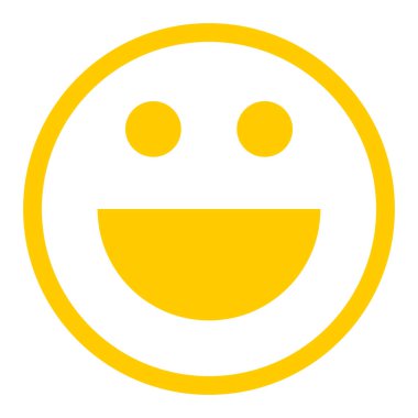 Mutlu gülümseyen yüzü düz stil