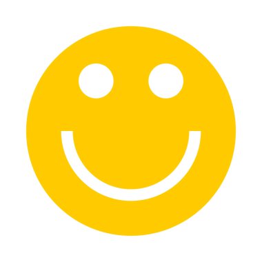 Mutlu gülümseyen yüzü düz stil