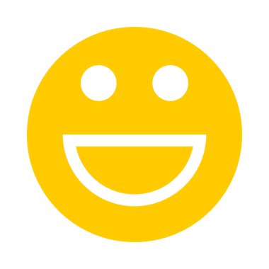 Mutlu gülümseyen yüzü düz stil