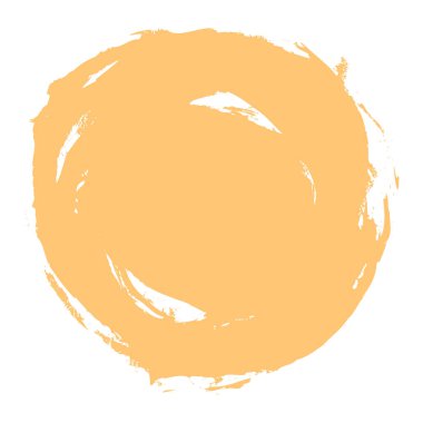 Sarı fırça konturu daire şekli