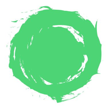 Yeşil fırça konturu daire şekli