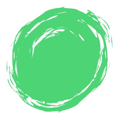 Yeşil fırça konturu daire şekli