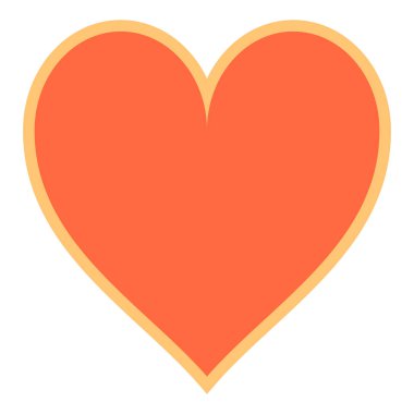 Düz kalp işareti simgesi gibi