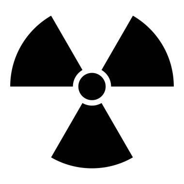 İyonize radyasyon işareti dikkat tehlike uyarı simgesi 