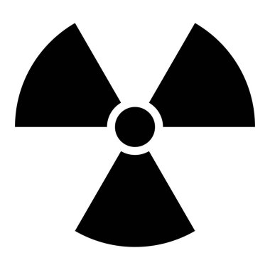 İyonize radyasyon işareti dikkat tehlike uyarı simgesi 