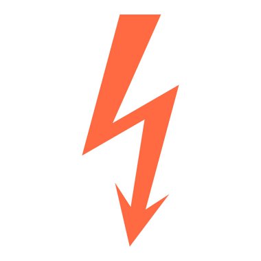 Tehlike yüksek voltaj yıldırım sembol uyarı işareti