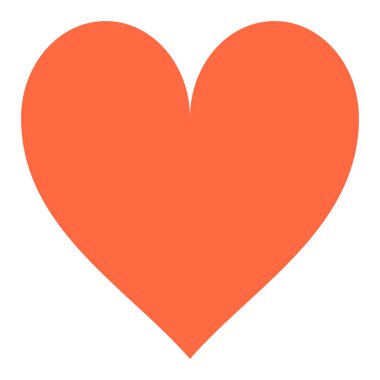 Düz kalp işareti favori düğmesini