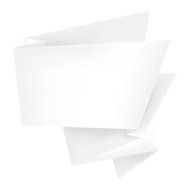 Beyaz Origami konuşma balonu