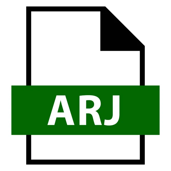 ファイル名拡張子の Arj 型 — ストックベクタ