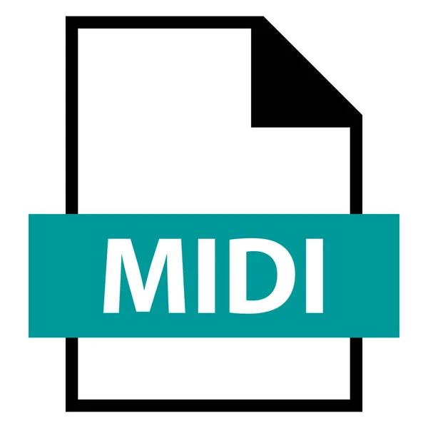 ファイル名拡張子の Midi — ストックベクタ