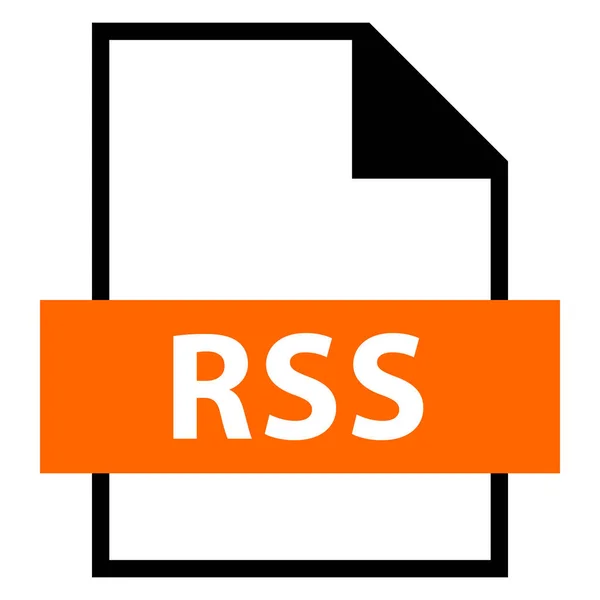 Extensión de nombre de archivo RSS Type — Vector de stock