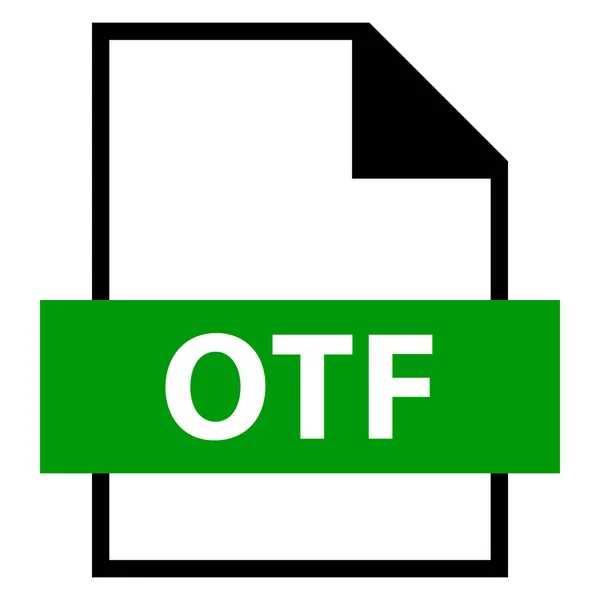 Typ Otf přípony názvu souboru — Stockový vektor