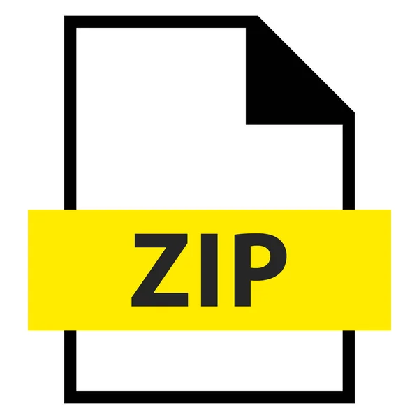 Dateinamenserweiterung zip type — Stockvektor