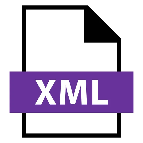 Extensión de nombre de archivo XML Type — Vector de stock