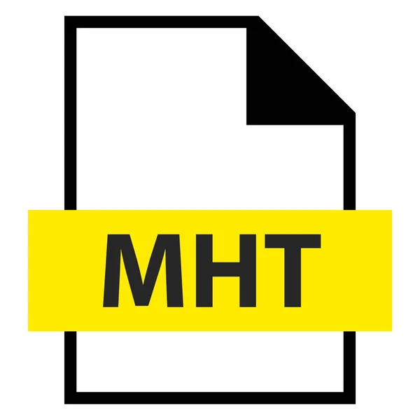 ファイル名拡張子の Mht 型 — ストックベクタ