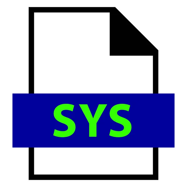Dateinamenserweiterung sys type — Stockvektor