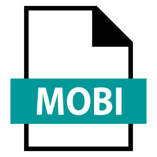 Nom de fichier Extension MOBI Type — Image vectorielle