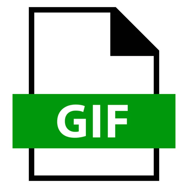Nombre de archivo Extensión GIF Type — Vector de stock
