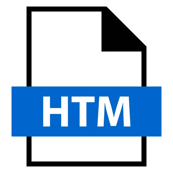 Extensión de nombre de archivo HTM Type — Vector de stock