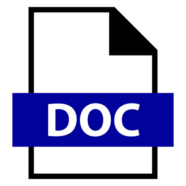 Nom de fichier Extension DOC Type — Image vectorielle