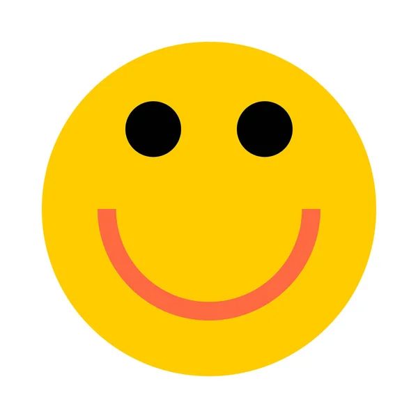 Cara sonriente feliz estilo plano — Vector de stock