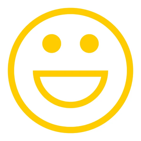 Happy Smiley Smiling Face Flat Style — Stock Vector