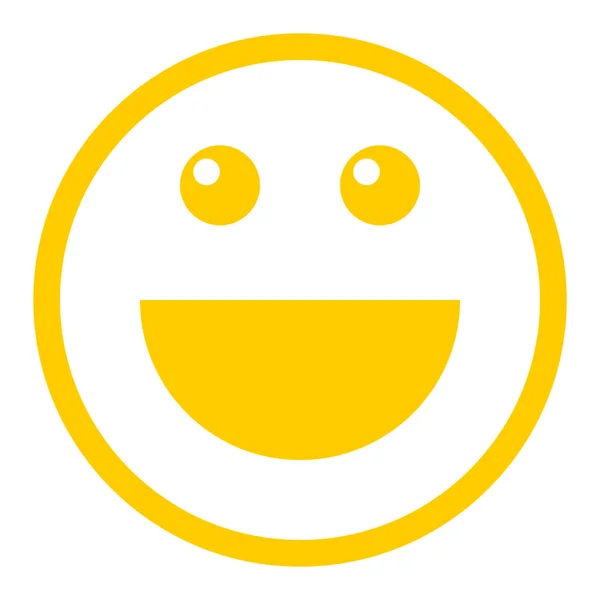 Boldog Smiley mosolygó arc lapos stílusú — Stock Vector