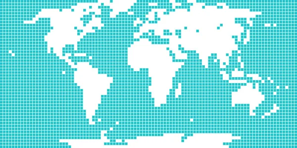 Mapa del mundo Plaza punteada — Archivo Imágenes Vectoriales