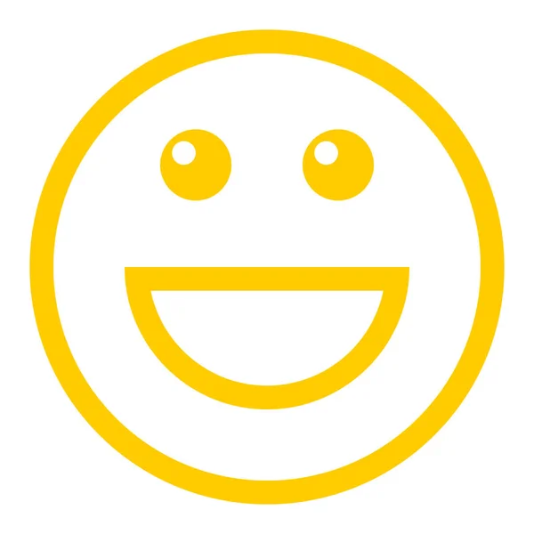 Cara sonriente feliz estilo plano — Vector de stock