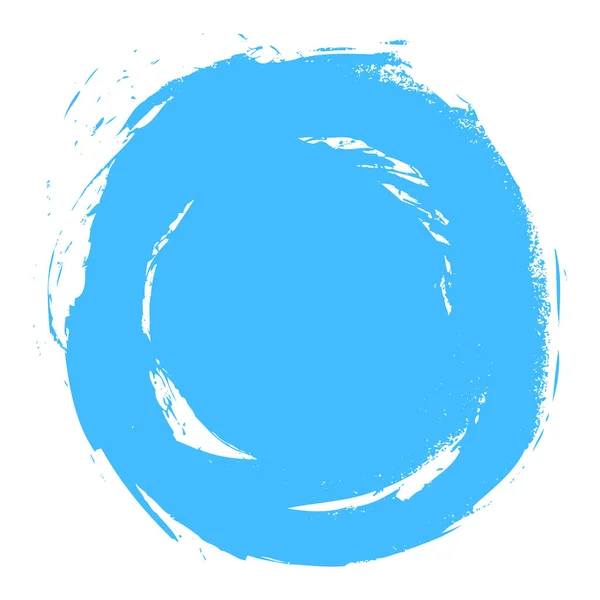 Cepillo azul trazo círculo forma — Archivo Imágenes Vectoriales