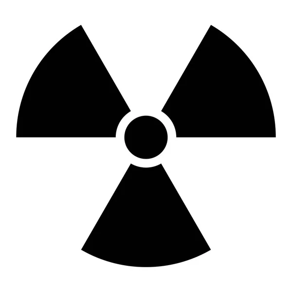 Ioniserende straling teken aandacht waarschuwing gevarensymbool — Stockvector