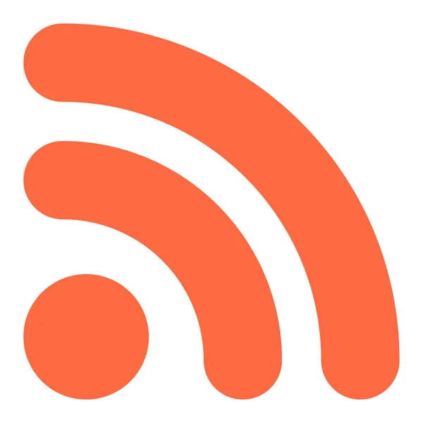 Wi-Fi signaalpictogram of knop Rss ondertekenen — Stockvector