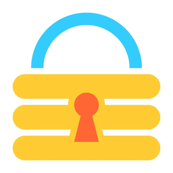 Lucchetto piatto icona blocco segno password pulsante — Vettoriale Stock