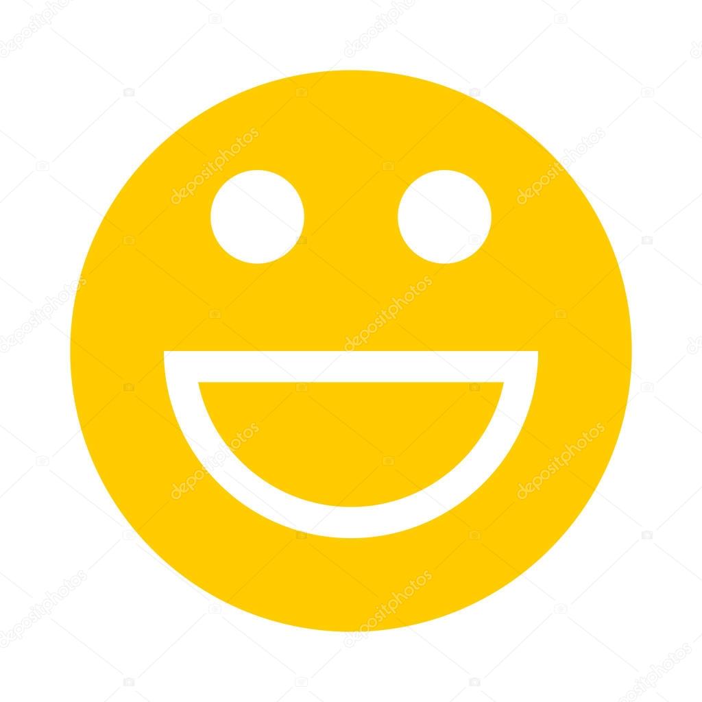 Happy Smiley Smiling Face Flat Style