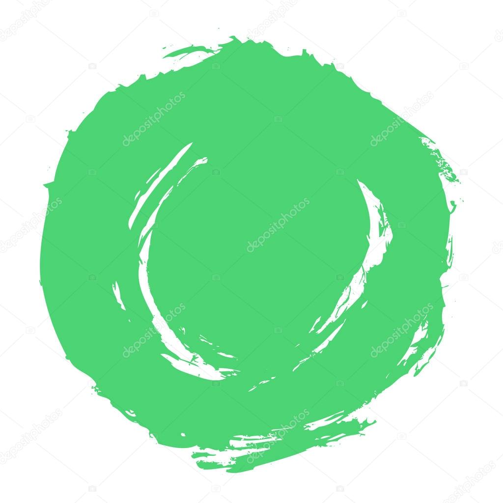 Green Brush Stroke Circle Shape — Stock Vector © ifeelgood #136674486