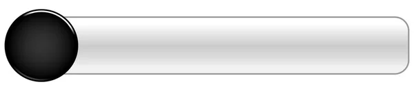 Svart blank runda blanka knappen grå rektangel — Stock vektor