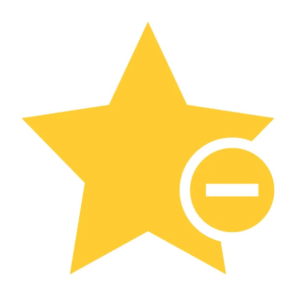 Estrella plana icono signo favorito botón de marcador — Vector de stock