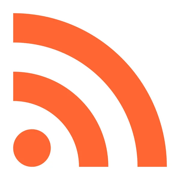 Flat RSS ícone realmente simples sinal de sindicação botão de inscrição — Vetor de Stock
