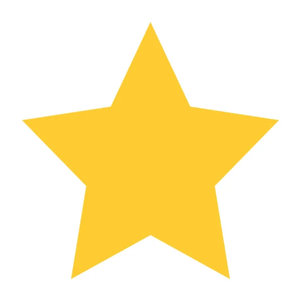 Estrella plana icono signo favorito botón de marcador — Vector de stock