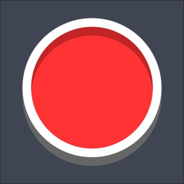 3D düz boş daire Web düğmesi