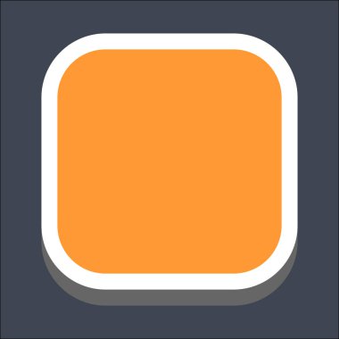 3D düz boş Meydanı Web düğmesi