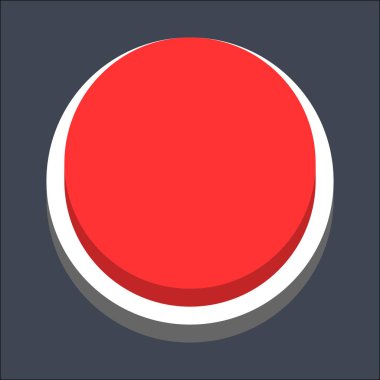 3D düz boş daire Web düğmesi