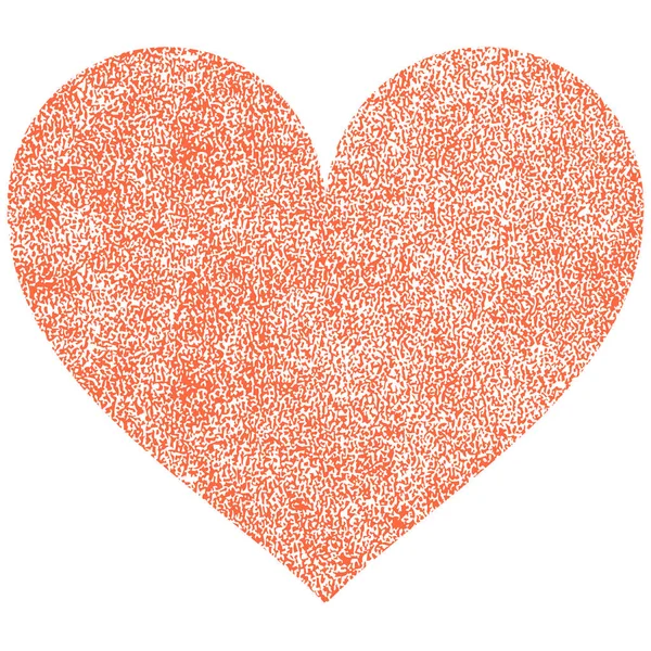 Forma de corazón con textura de pintura — Vector de stock