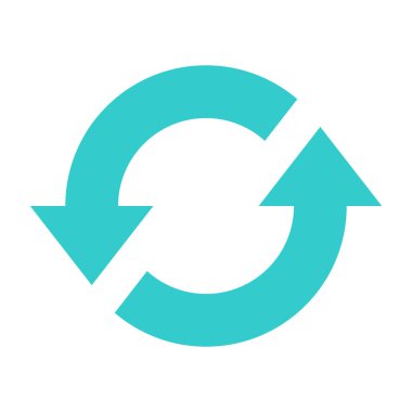 Düz döngü simgesini tekrar işareti arabirimi düğmesini yeniden