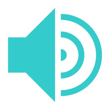 Düz cilt yüksek simgesi hoparlör hoparlör düğmesini