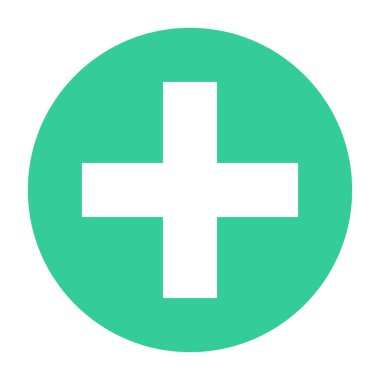 Düz artı simgesi ek daire işaret dairesel düğmesi eklemek